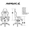 Fotel FURY Avenger XL Czarno-biały Podświetlenie RGB Nie