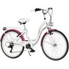 Rower młodzieżowy INDIANA Moena 24 cale dla dziewczynki Biało-różowy