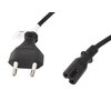 Kabel zasilający EU 2 pin (CEE 7/16) - IEC 320 C7 LANBERG 3 m Typ EU 2 pin (CEE 7/16) - IEC 320 C7