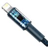 Kabel USB-C - Lightning BASEUS High Density Braided 1 m Niebieski Typ USB-C - Lightning