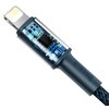 Kabel USB-C - Lightning BASEUS High Density Braided 1 m Niebieski Długość [m] 1