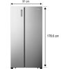 Lodówka HISENSE RS677N4BIE Side by Side No frost 178.6cm Srebrna Funkcje dodatkowe Funkcja ECO
