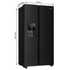 Lodówka HISENSE RS650N4AF2 Side by Side No frost 179.1cm Czarna Podajnik wody Kostkarka Sterowanie smartfonem Nie