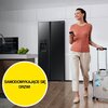 Lodówka HISENSE RS694N4GBE Side by Side No frost 178.6cm Czarna (szkło) Podajnik wody Kostkarka Kompresor inwerterowy Tak