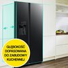 Lodówka HISENSE RS694N4GBE Side by Side No frost 178.6cm Czarna (szkło) Podajnik wody Kostkarka Sterowanie Dotykowe