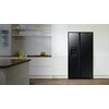 Lodówka HISENSE RS694N4GBE Side by Side No frost 178.6cm Czarna (szkło) Podajnik wody Kostkarka Roczne zużycie prądu 323 kWh = 371.45 zł