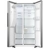 Lodówka HISENSE RS650N4AC2 Side by Side No frost 179.1cm Srebrna Podajnik wody Kostkarka Kolor / wykończenie frontu Inox