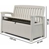 Ławka ogrodowa ze skrzynią KETER Patio Storage Bench 227L Biały Materiał wykonania konstrukcji Tworzywo sztuczne