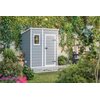 Domek narzędziowy KETER Manor Pent 230394 6x4 Szaro-biały 183.5 x 111 x 200.5 cm Drzwi Pojedyncze