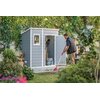 Domek narzędziowy KETER Manor Pent 230394 6x4 Szaro-biały 183.5 x 111 x 200.5 cm Materiał Tworzywo sztuczne