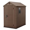 Domek narzędziowy KETER Darwin 4x6 Brązowy 125.8 x 184.5 x 205 cm Możliwość montażu półek Tak
