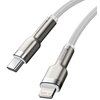 Kabel USB-C - Lightning BASEUS Cafule 1 m Biały Długość [m] 1