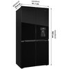 Lodówka CONCEPT LA8891bc Side by Side No frost 183cm Czarna Podajnik wody Liczba termostatów 1