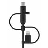 Kabel USB - USB-C/Micro-USB/Lightning BELKIN Boost Charge 1 m Czarny Gwarancja 24 miesiące