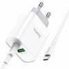Ładowarka sieciowa HOCO C80A PD 20W QC3.0 + Kabel USB-C Biały Kabel w zestawie USB-C