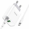 Ładowarka sieciowa HOCO C80A PD 20W QC3.0 + Kabel USB-C Biały Kabel w zestawie USB Typ C