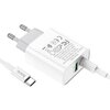 Ładowarka sieciowa HOCO C80A PD 20W QC3.0 + Kabel USB-C Biały Kolor Biały