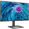 Monitor z cienką ramką wyświetla obraz dużego, niebieskiego kwiatu z fioletowym środkiem. Na dolnej ramce widoczny jest napis "PHILIPS".