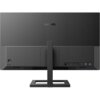 Czarno-szary monitor marki PHILIPS widziany od tyłu, z centralnie umieszczoną podstawą. Na dolnej części obudowy znajdują się różne porty, w tym HDMI, USB i audio.