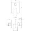 Bateria wannowa podtynkowa OMNIRES Parma PM7435 Chrom/Biały Typ Podtynkowa