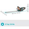Nożyce akumulatorowe do żywopłotu GARDENA ComfortCut 50/18V P4A (bez akumulatora) 14730-55 Gwarancja 24 miesiące