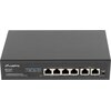 Switch LANBERG RSFE-4P-2FE-60 Fast Ethernet, 6 portów, Funkcja PoE Architektura sieci Fast Ethernet