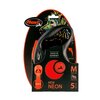 Smycz FLEXI New Neon M (5 m - 25 kg) Pomarańczowo-czarny Przeznaczenie Dla psa