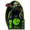 Smycz FLEXI New Neon M (5 m - 25 kg) Czarno-zielony Przeznaczenie Dla psa