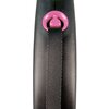 Smycz FLEXI Black Design S (5 m - 15 kg) Różowy Materiał Taśma