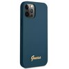 Etui GUESS Metal Logo Script do Apple iPhone 12 Pro Max Niebieski Marka telefonu Apple