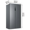 Lodówka HAIER HSR3918ENPG Side by Side No frost 177.5cm Srebrna Fresher Techs Funkcje dodatkowe Fuzzy Logic