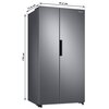 Lodówka SAMSUNG RS66A8100S9 EF Side by Side No Frost 178cm Srebrna Twin Cooling Plus Kolor / wykończenie boków Stal szczotkowana