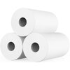 Trzy białe rolki papieru ułożone w kształt piramidy, każda z widocznym otworem w środku. Produkt to "Papier do drukarki AGFAPHOTO Pocket P / PaperGo (3 rolki)".