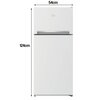 Lodówka BEKO RDSA180K30WN 124cm Biała Zmiana kierunku otwierania drzwi Tak