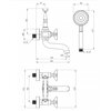 Bateria wannowa natynkowa DEANTE Temisto BQT011D Chrom Typ Natynkowa