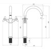 Bateria umywalkowa DEANTE Temisto BQT025D Chrom Rodzaj baterii Dwukorkowa