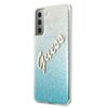 Etui GUESS Glitter Gradient Script do Samsung Galaxy S21+ Niebieski Seria telefonu Galaxy S