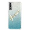 Etui GUESS Glitter Gradient Script do Samsung Galaxy S21+ Niebieski