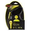 Smycz FLEXI New Neon M (5 m - 25 kg) Czarno-żółty Przeznaczenie Dla psa