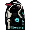 Smycz FLEXI New Comfort L (8 m - 50 kg) Szaro-czarny Przeznaczenie Dla psa