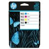 Zestaw tuszów HP 963 Instant Ink Czarny 24.09 ml, Błękitny 10.74 ml, Purpurowy 10.77 ml, Żółty 10.7 ml 6ZC70AE