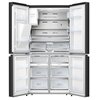 Lodówka HISENSE RQ760N4AFF Side by Side No frost 178.5cm Czarna Podajnik wody Kostkarka Kompresor inwerterowy Tak