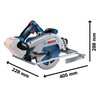 Pilarka tarczowa BOSCH Professional GKS 18V-68 GC 06016B5100 Prędkość obrotowa bez obciążenia [obr/min] 5000