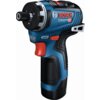 Na zdjęciu znajduje się niebiesko-czarna wkrętarka z czerwonym przyciskiem, na której widnieje logo "BOSCH" oraz napisy "Professional GSR 12V-35 HX" i "HEAVY DUTY". Wkrętarka ma kompaktowy kształt i metalowy uchwyt na końcu.