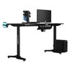 Biurko gamingowe ULTRADESK Frag Czarny Podświetlenie Nie