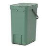 Kosz na śmieci BRABANTIA 129803 Sort & Go 12L Zielony Materiał Tworzywo sztuczne