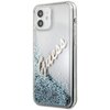 Etui GUESS Glitter Vintage Script do Apple iPhone 12 Mini Niebieski Seria telefonu iPhone