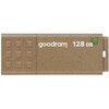 Pendrive GOODRAM UME3 Eco Friendly 128GB, USB 3.2 Gen. 1 (USB 3.0), Odczyt 60 Mb/s, Zapis 20 Mb/s Brązowy