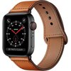 Pasek TECH-PROTECT LeatherFit do Apple Watch 4/5/6/7/8/9/SE/Ultra (42/44/45/49mm) Brązowy
