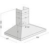 Okap CONCEPT OPK3590ss Stal nierdzewna 393.3m3/h 61dB klasa C Szerokość [cm] 90